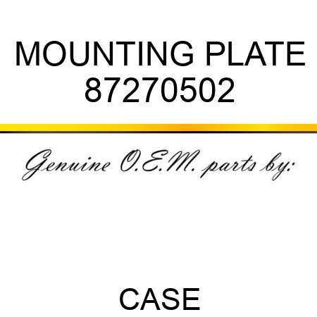 MOUNTING PLATE 87270502