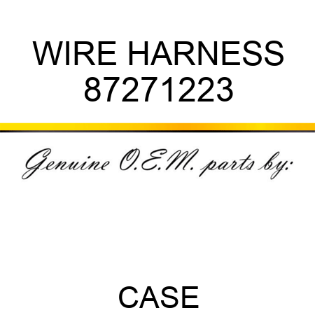 WIRE HARNESS 87271223