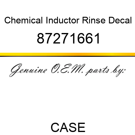 Chemical Inductor Rinse Decal 87271661