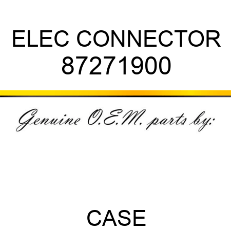 ELEC CONNECTOR 87271900