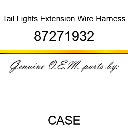Tail Lights Extension Wire Harness 87271932