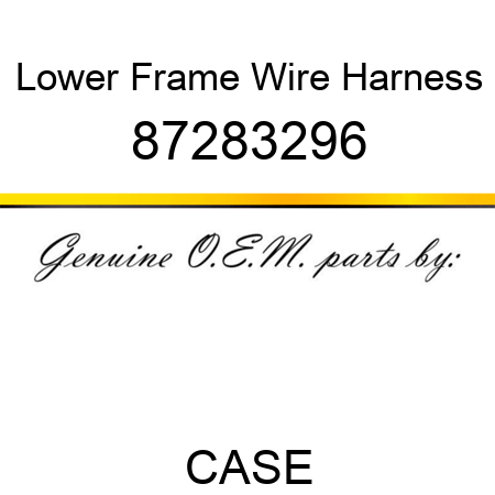 Lower Frame Wire Harness 87283296