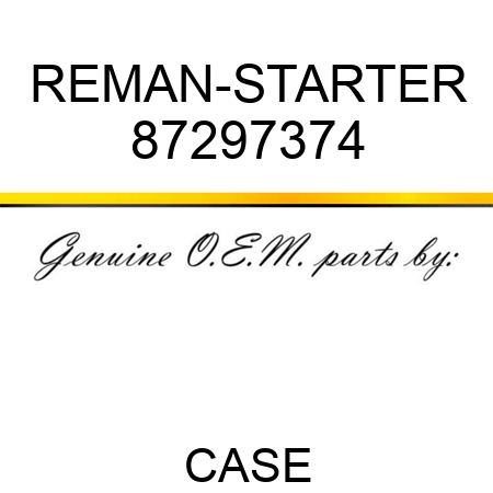 REMAN-STARTER 87297374