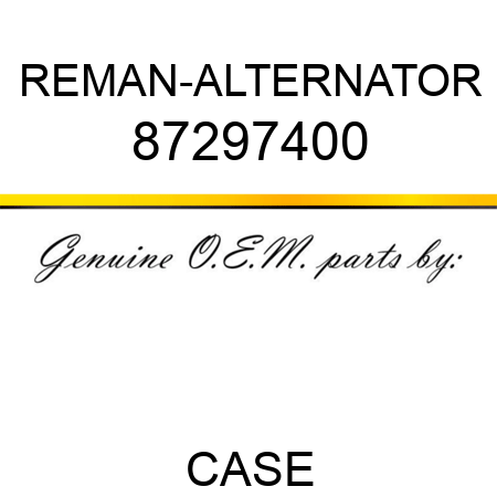 REMAN-ALTERNATOR 87297400