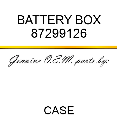 BATTERY BOX 87299126