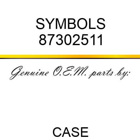 SYMBOLS 87302511