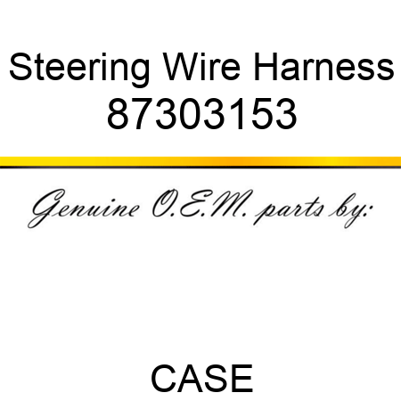 Steering Wire Harness 87303153