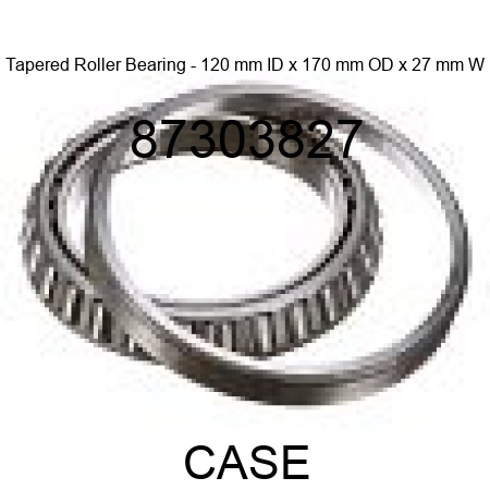 Tapered Roller Bearing - 120 mm ID x 170 mm OD x 27 mm W 87303827