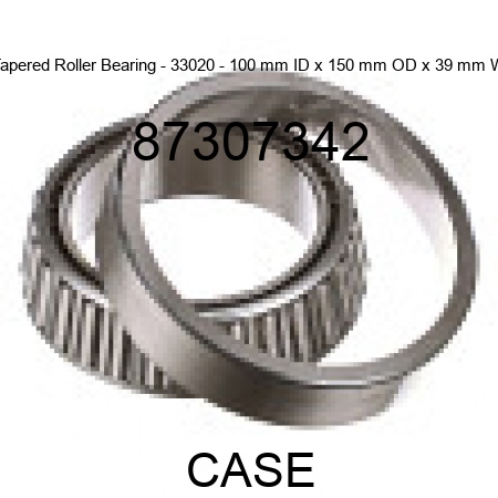 Tapered Roller Bearing - 33020 - 100 mm ID x 150 mm OD x 39 mm W 87307342