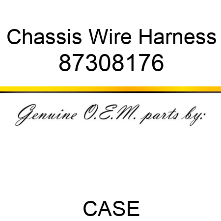 Chassis Wire Harness 87308176