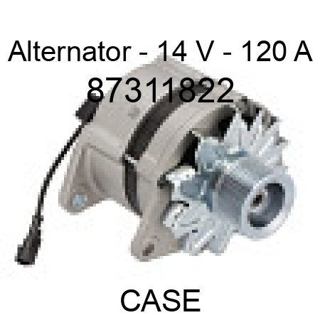 Alternator - 14 V - 120 A 87311822