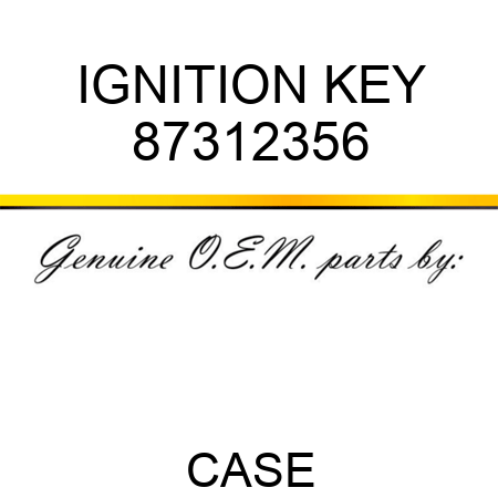 IGNITION KEY 87312356