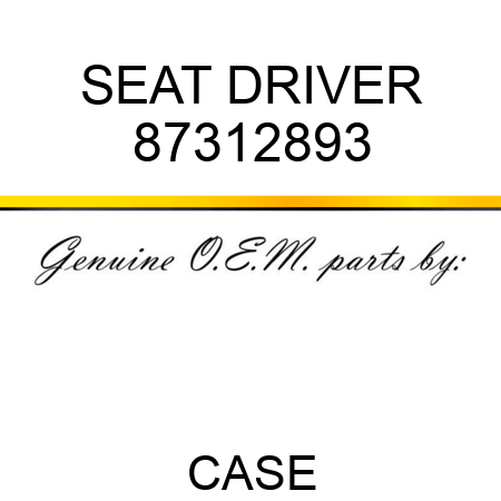 SEAT, DRIVER 87312893