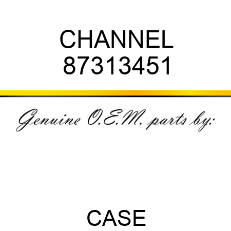 CHANNEL 87313451