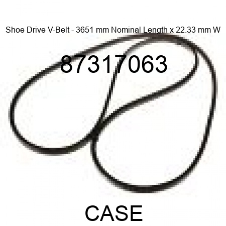 Shoe Drive V-Belt - 3651 mm Nominal Length x 22.33 mm W 87317063