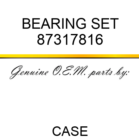 BEARING SET 87317816