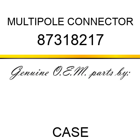 MULTIPOLE CONNECTOR 87318217