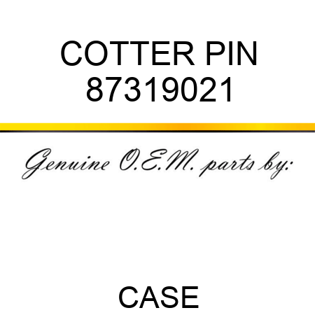 COTTER PIN 87319021