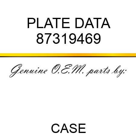 PLATE, DATA 87319469