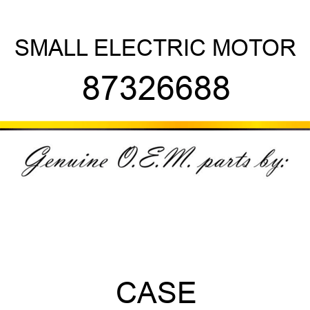 SMALL ELECTRIC MOTOR 87326688