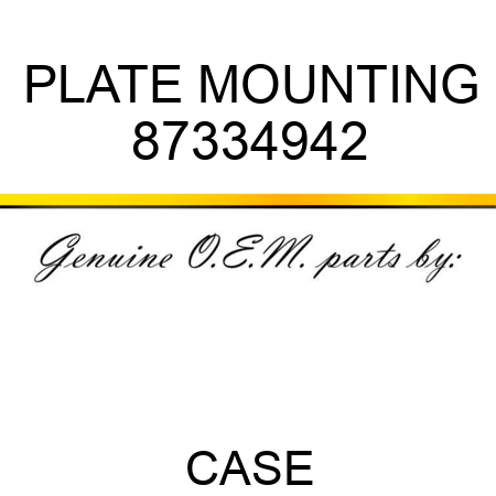 PLATE, MOUNTING 87334942