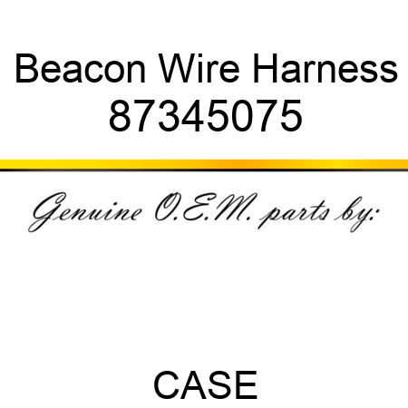 Beacon Wire Harness 87345075