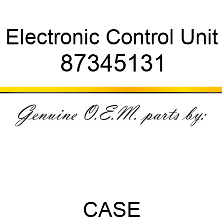 Electronic Control Unit 87345131