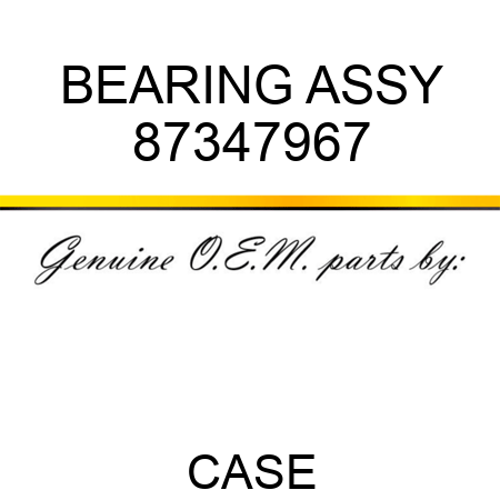 BEARING ASSY 87347967