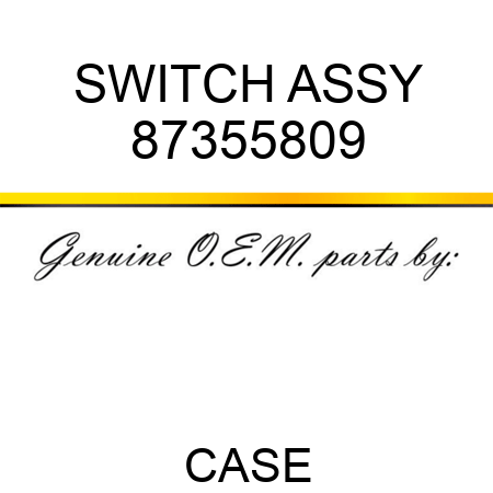 SWITCH ASSY 87355809