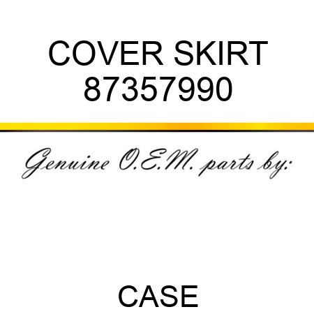 COVER, SKIRT 87357990