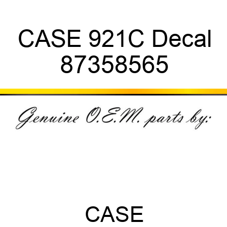 CASE 921C Decal 87358565
