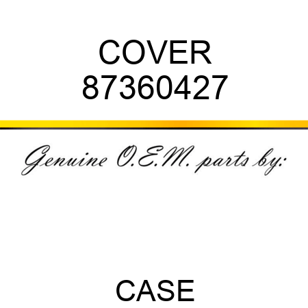 COVER 87360427