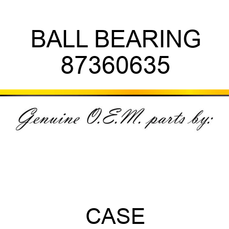 BALL BEARING 87360635