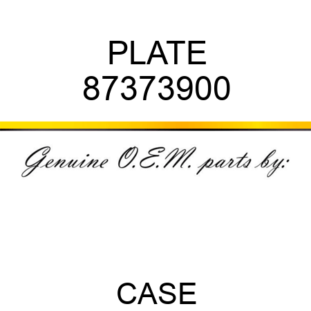 PLATE 87373900