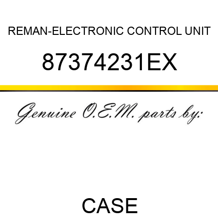 REMAN-ELECTRONIC CONTROL UNIT 87374231EX