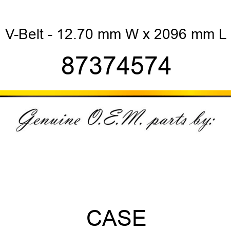 V-Belt - 12.70 mm W x 2096 mm L 87374574