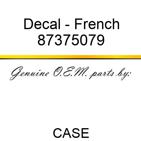 Decal - French 87375079