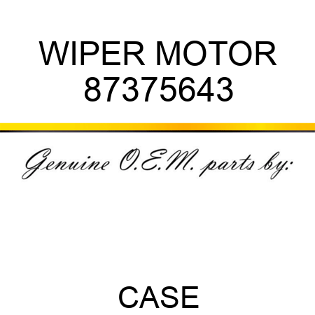 WIPER MOTOR 87375643