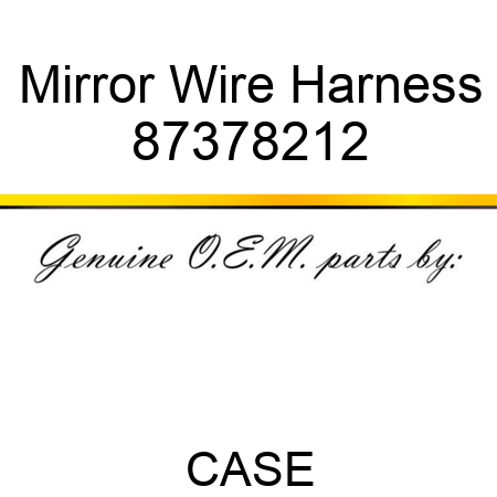 Mirror Wire Harness 87378212