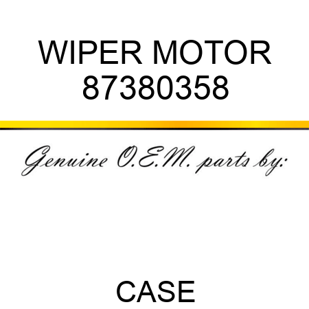 WIPER MOTOR 87380358