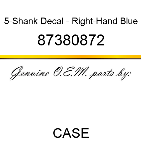 5-Shank Decal - Right-Hand Blue 87380872