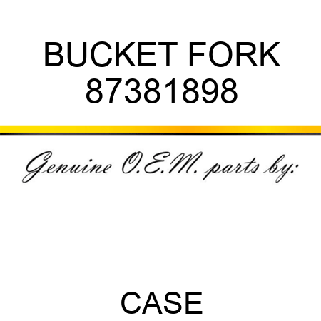 BUCKET FORK 87381898