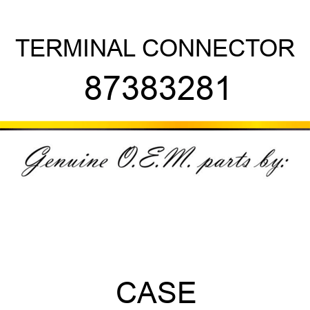 TERMINAL CONNECTOR 87383281
