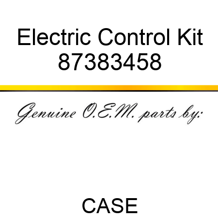 Electric Control Kit 87383458