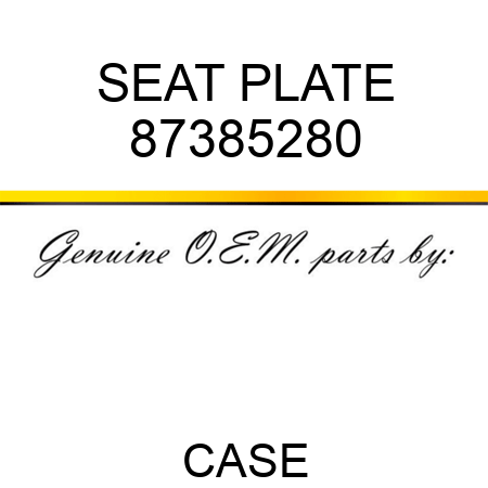 SEAT PLATE 87385280