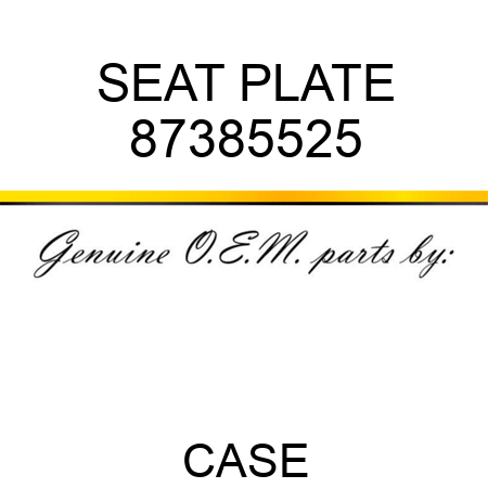 SEAT PLATE 87385525