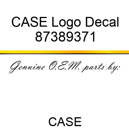 CASE Logo Decal 87389371