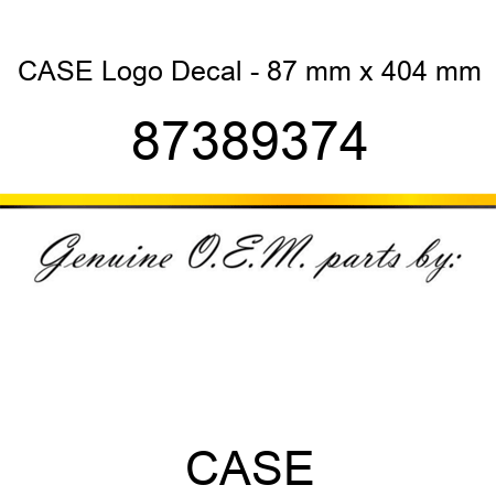 CASE Logo Decal - 87 mm x 404 mm 87389374