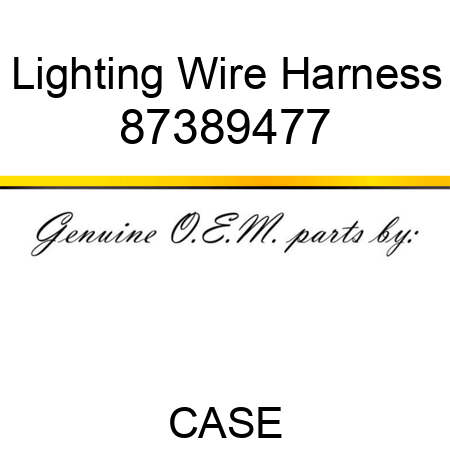 Lighting Wire Harness 87389477