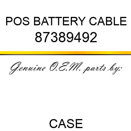 POS BATTERY CABLE 87389492